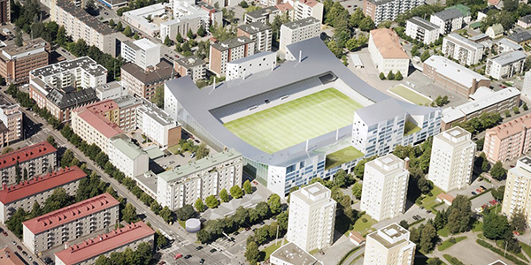 マンション併設型スタジアムの整備を承認 - フィンランド タンペレ