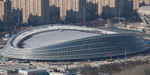 2022年北京冬季五輪の国家速滑館、主要構造部が予定通り完成
