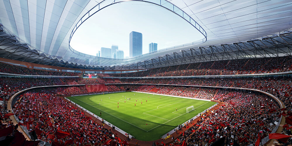 ザハ・ハディド・アーキテクツが西安国際フットボールセンターのデザインを公開