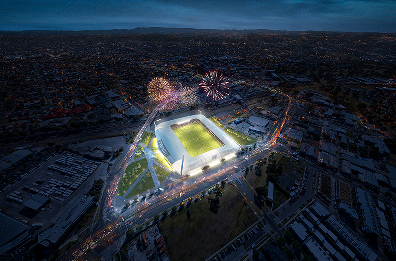 スタジアム建設はダンデノン市にとって大きな意味を持つ
