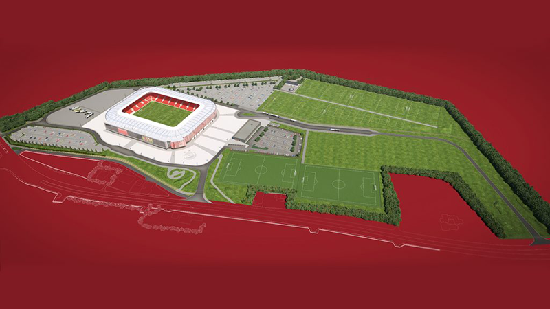 建築開発許可を得たアバディーンの新スタジアムと複合施設