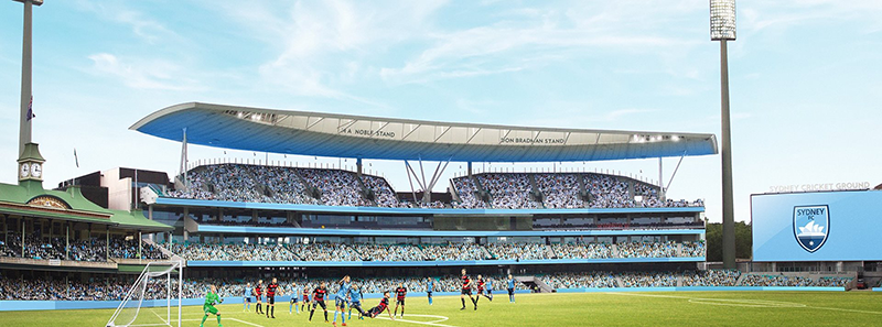 シドニーFCのホーム仕様のシドニー・クリケット・グラウンド予想図