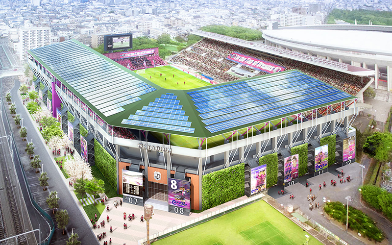 
大阪市のキンチョウスタジアム、改修後イメージ