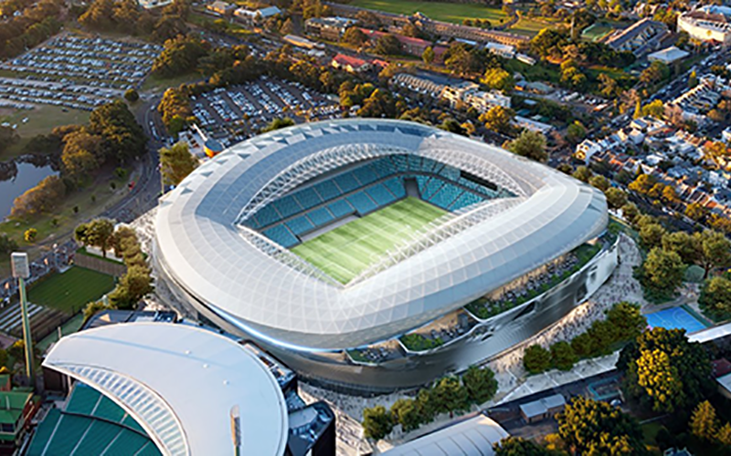 2022年竣工予定のシドニー･フットボール･スタジアムの完成予想図