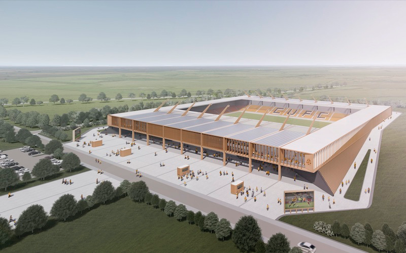 ケンブリッジ・ユナイテッドの新スタジアムの完成イメージ