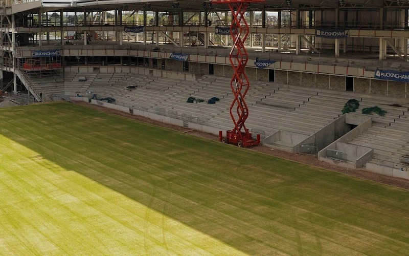 2020年5月に撮影されたプラウ・レーンの新スタジアム