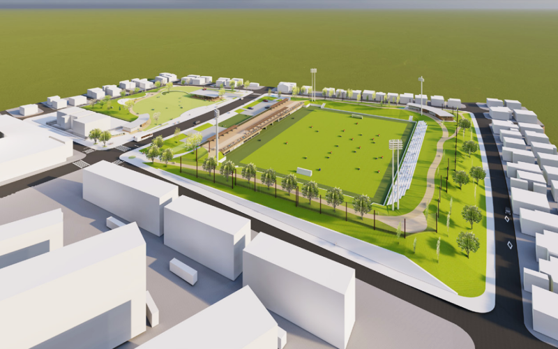 河内長野市が整備する新スタジアムの完成イメージ(画像：河内長野市)