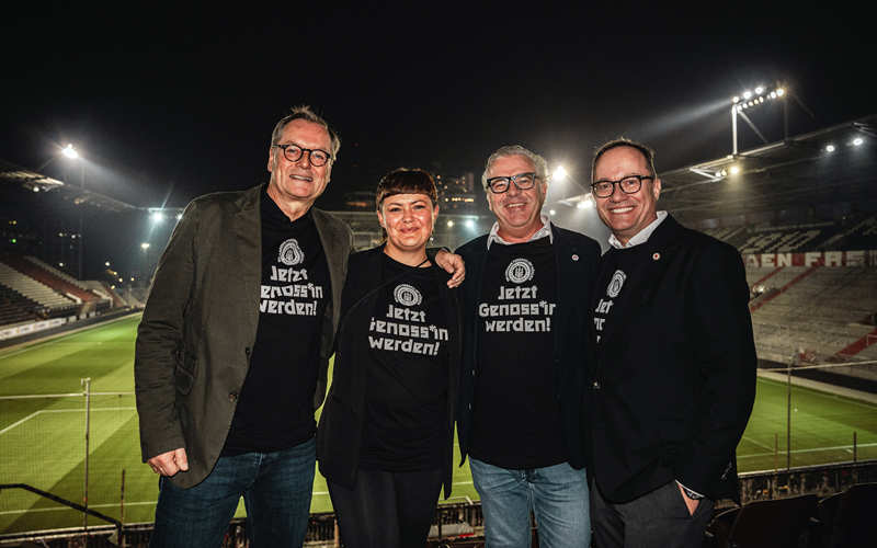 FCSPの理事たち(左からアンドレアス・ボルシェルディング氏、ミリアム・ヴォルフラム氏、トーマス・コリエン氏、クリストファー・ハイネマン氏)