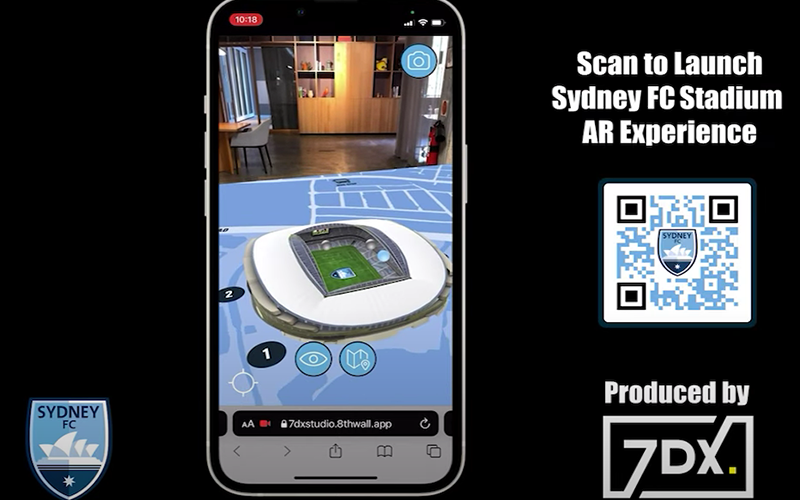 シドニーFCのAR体験のイメージ
