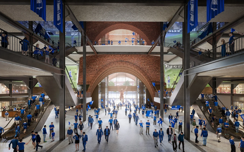 新スタジアムの内部のイメージ