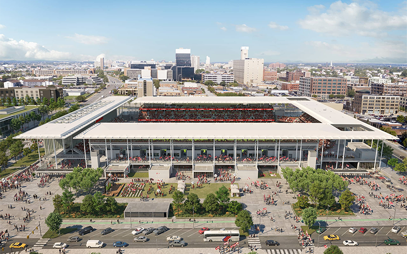 センテン・スタジアムの完成イメージ