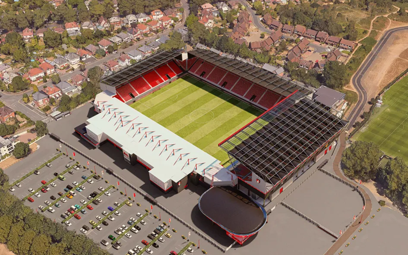 改修後のスタジアム俯瞰イメージ