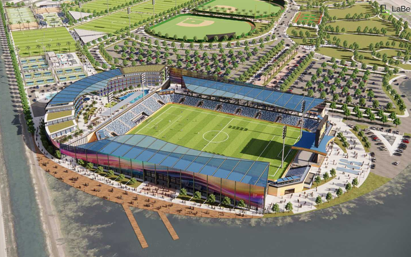 新スタジアムの俯瞰イメージ