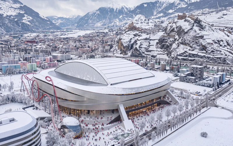 降雪に対応した新スタジアムのイメージ